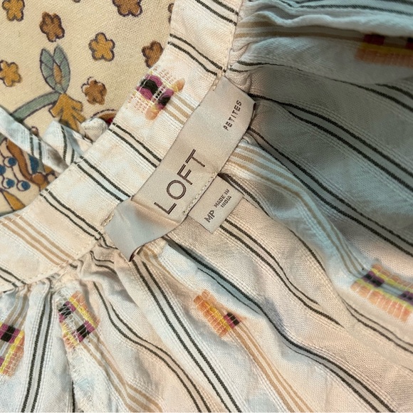 Loft medium petite peasant style blouse shirt - Picture 6 of 6